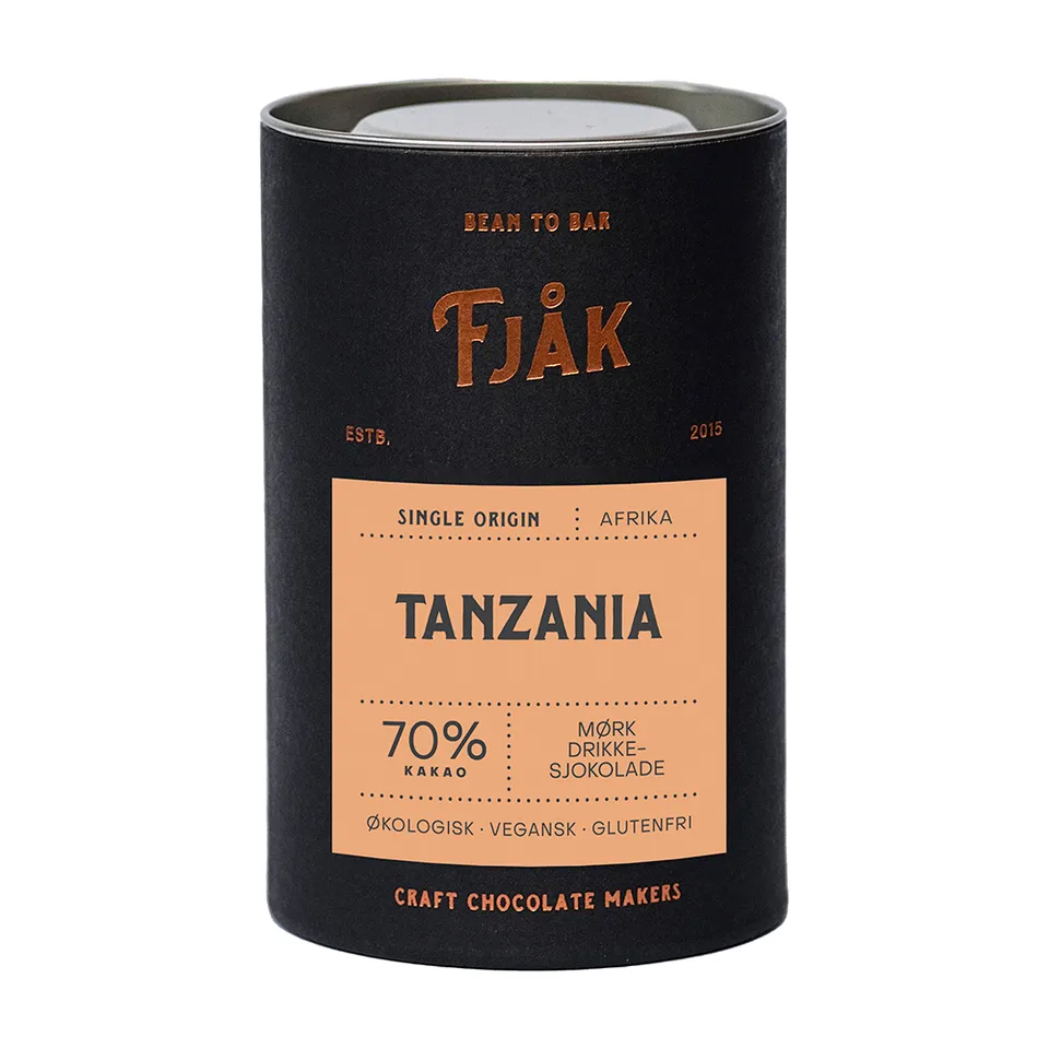 Fjåk Single Origin 70% Tanzania drikkesjokolade fyldig