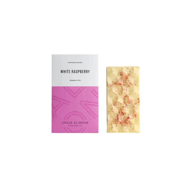 Sjokoladebutikken White Raspberry sjokolade bringebær