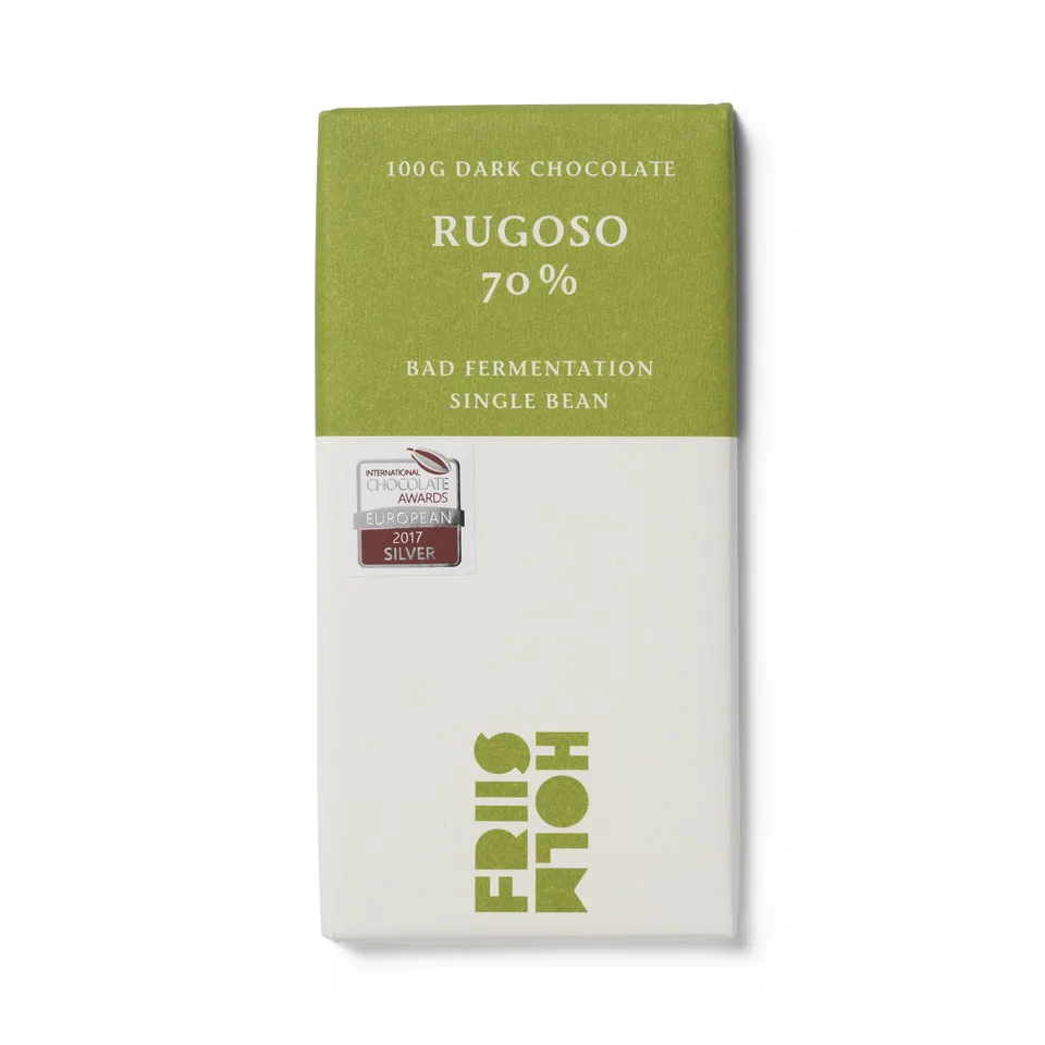 Friis-Holm Rugoso 70 % sjokoladeplate 100 g plomme
