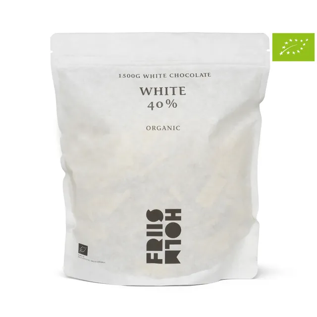 Friis-Holm White 40% hvit sjokolade 1500 g økologisk