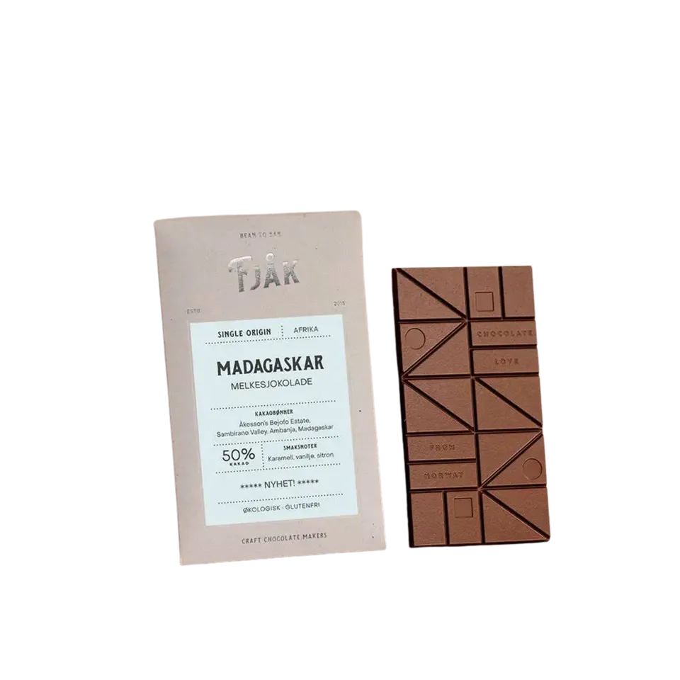 Sjokoladebutikken Madagaskar sjokoladeplate sitrus