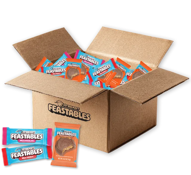 Feastables Chocolate Variety sjokoladeboks 3 lbs blandet