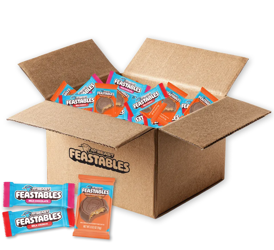 Feastables Chocolate Variety sjokoladeboks 3 lbs blandet