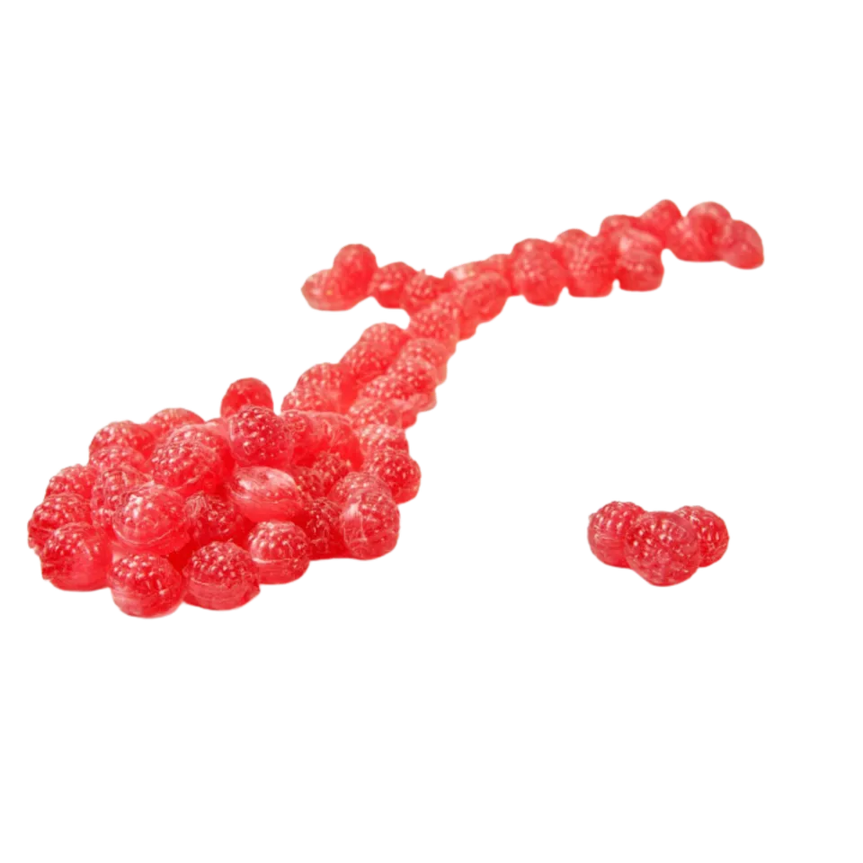 Sjokoladebutikken Bringebær Drops 120 g naturlig