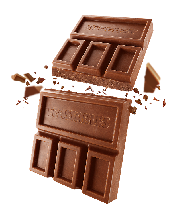 Feastables Milk Chocolate sjokoladeplate 10 stk glatt