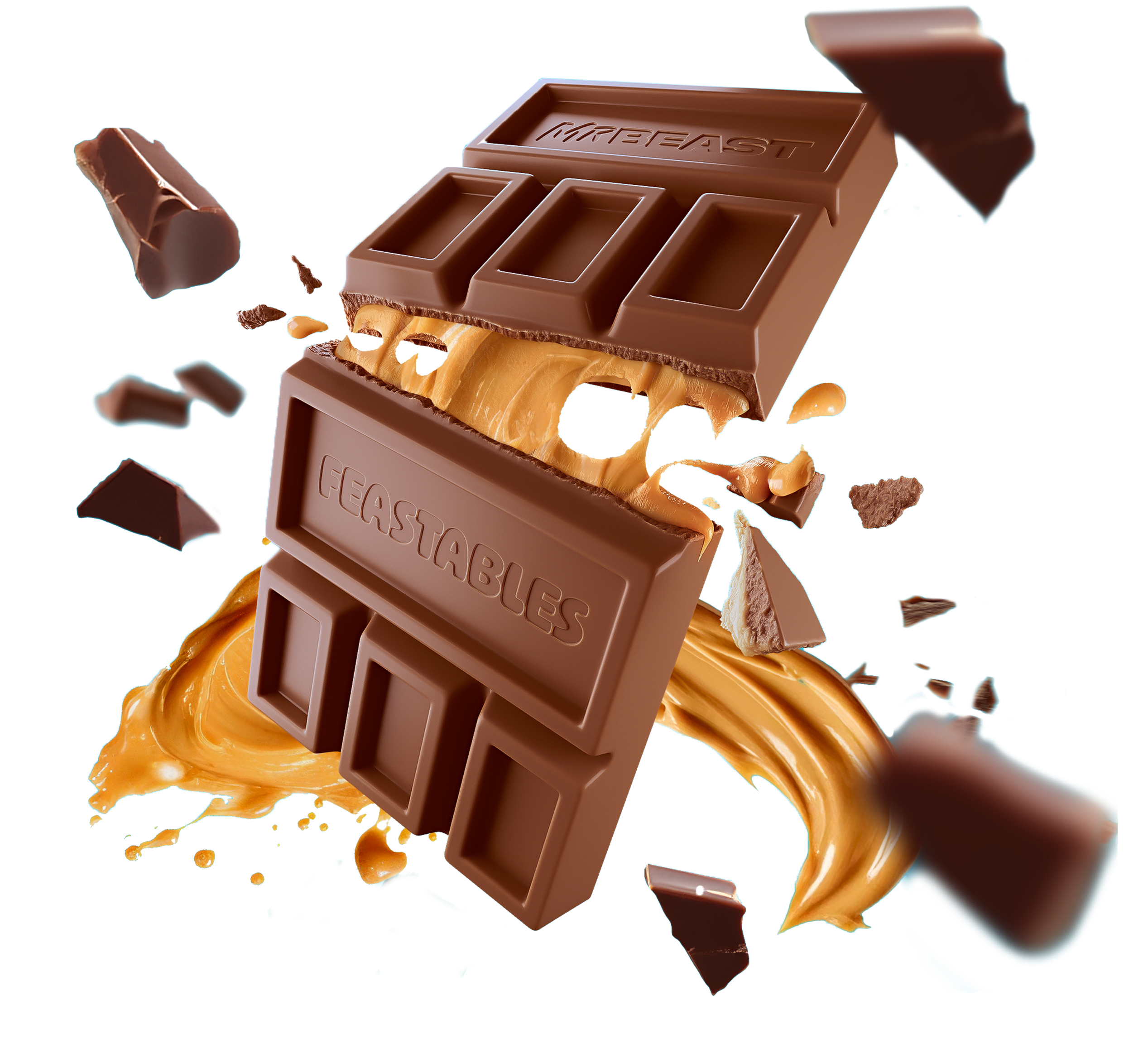 Feastables Peanut Butter sjokolade 10-pakning melk
