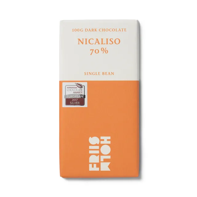 Friis-Holm Nicaliso 70 % sjokolade 100 g balansert
