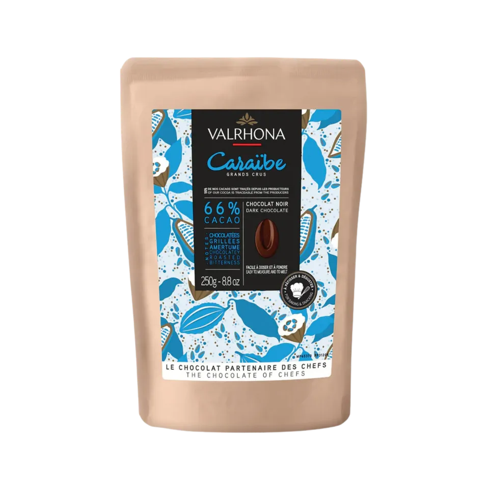 Valrhona Caraibe 66% bakesjokolade mørk