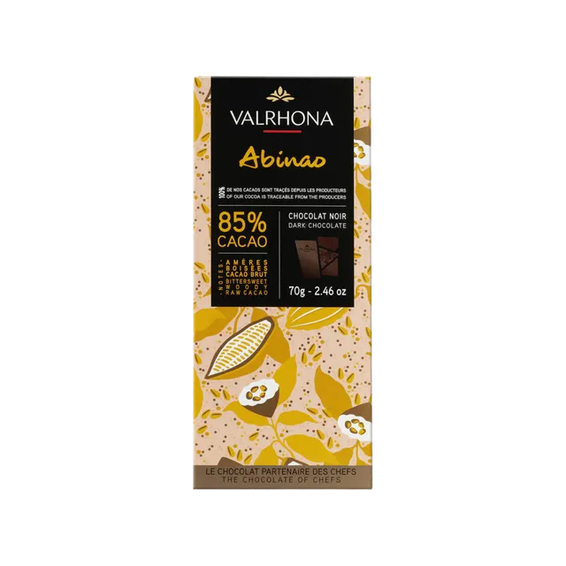 Valrhona Abinao 85% sjokoladeplate mørk Grand Cru