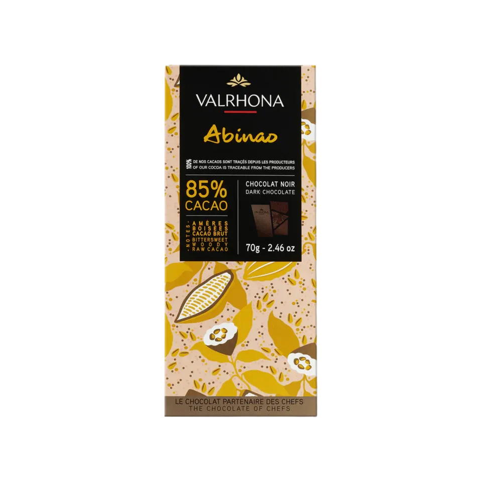 Valrhona Abinao 85% sjokoladeplate mørk Grand Cru