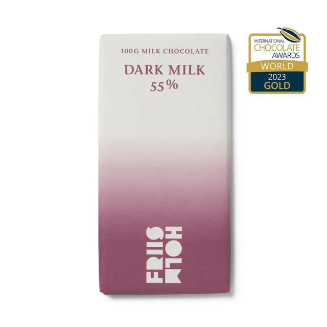 Friis-Holm Dark Milk 55 % sjokoladeplate 100 g karamell