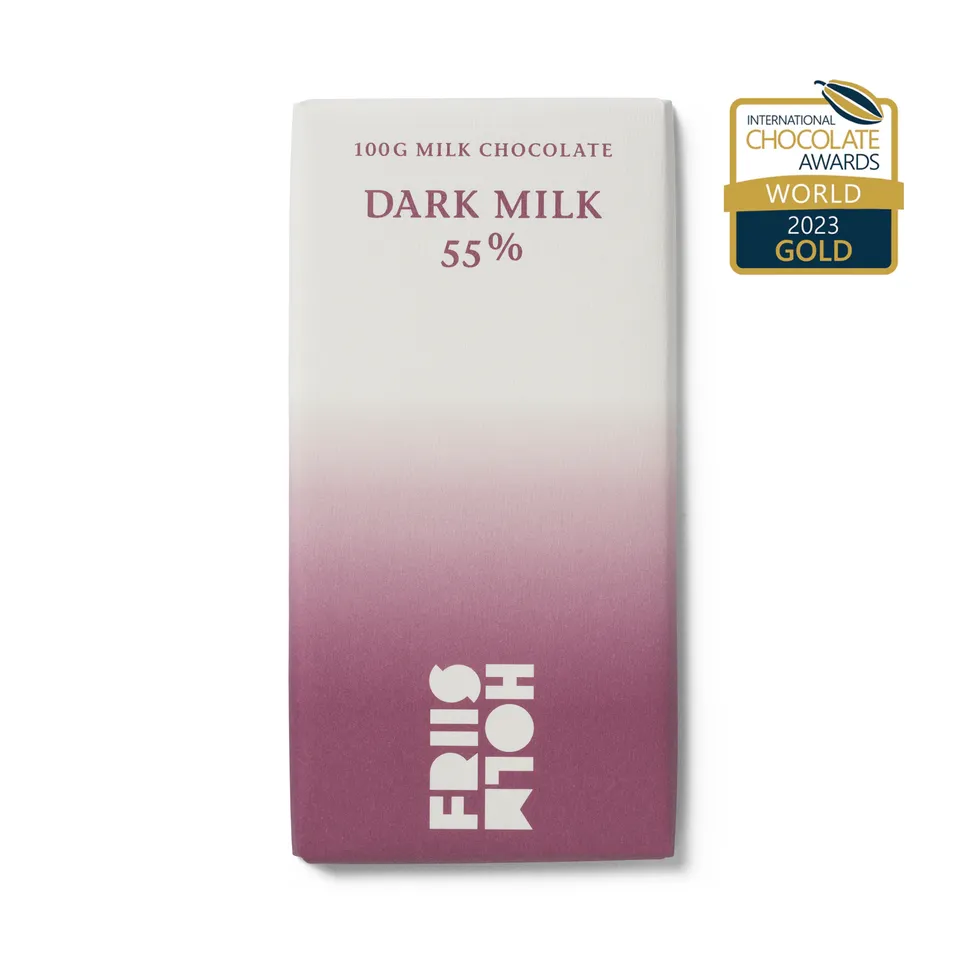 Friis-Holm Dark Milk 55 % sjokoladeplate 100 g karamell