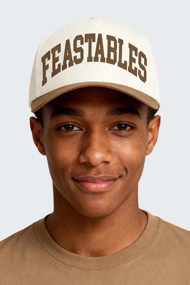 Feastables Two Tone caps krem kakhi justerbar